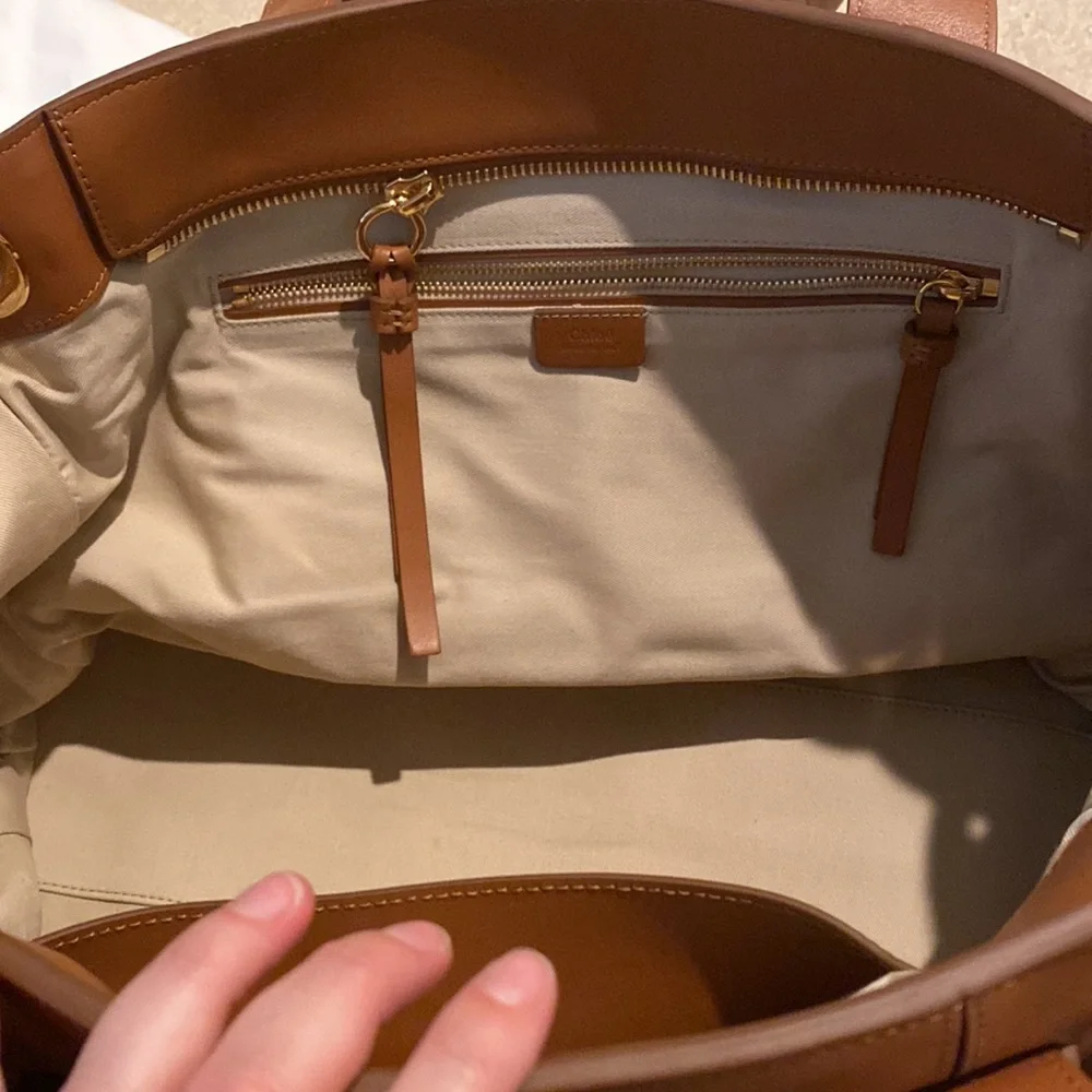 Chloe Brown Leather Tote NWT - Picture 9 of 16